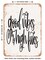 DECORATIVE METAL SIGN - Good Vibes High Fives  - Vintage Rusty Look